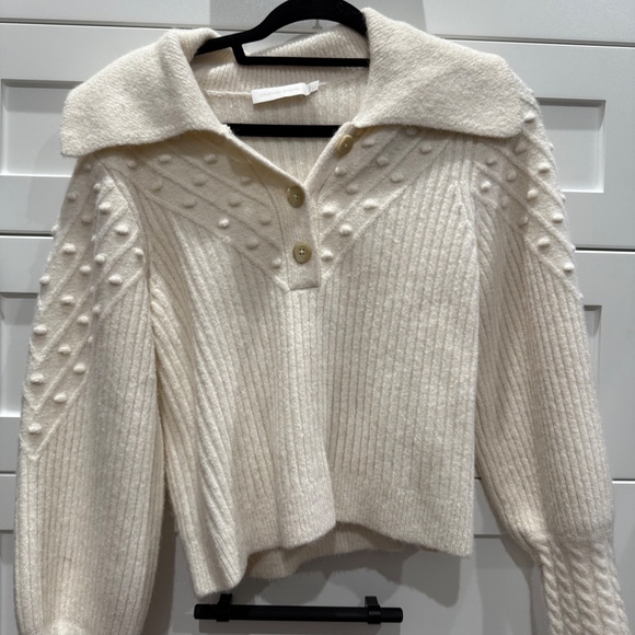 Jonathan Simkhai Jasmine Cropped Sweater cream - Picture 2 of 5
